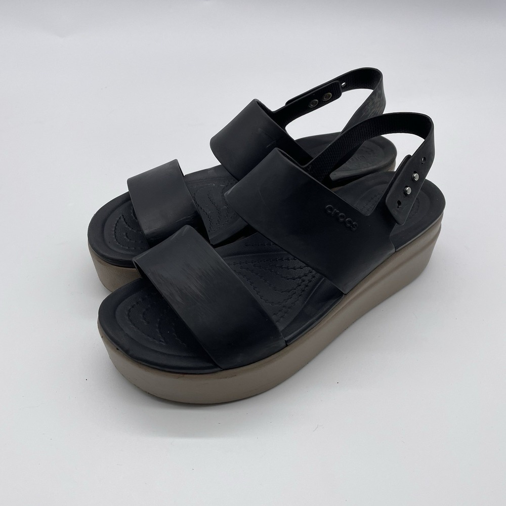 Crocs Women's Black Platform Sandals